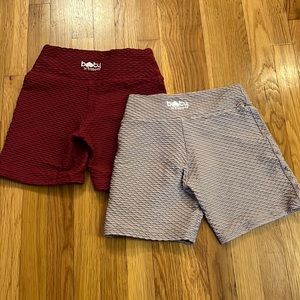 Red & Blush Booty by Brabants Croco Shorts